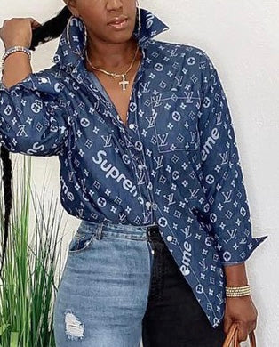 Supreme x LV Denim Top