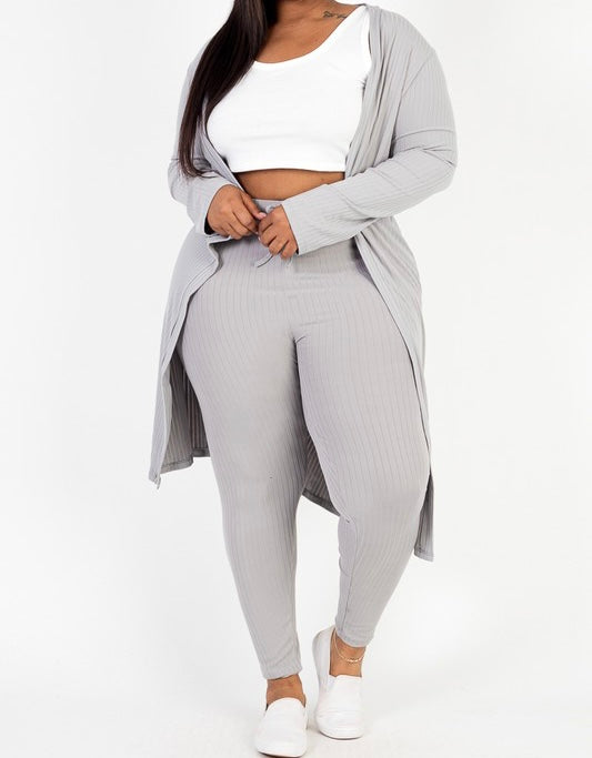 On The Go Cardigan Two-Piece Set